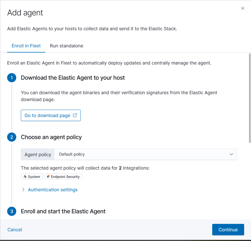 Elastic EDR install