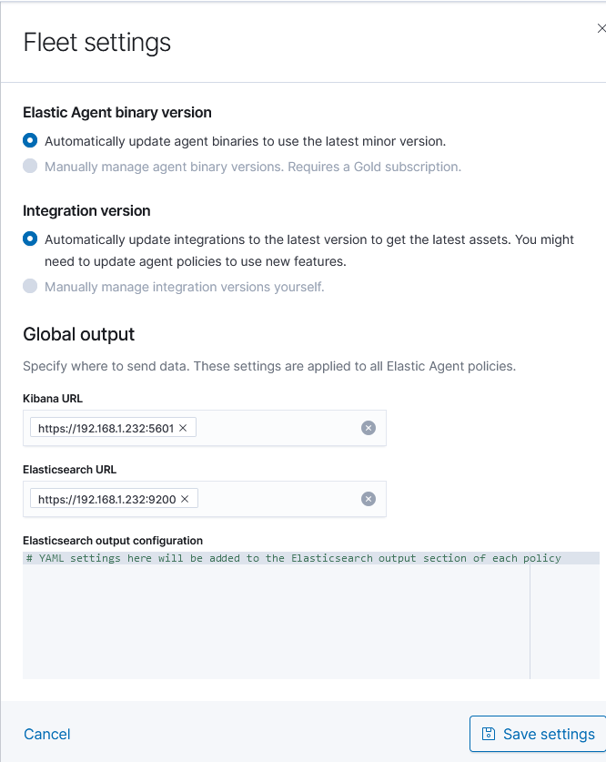 Elastic EDR config