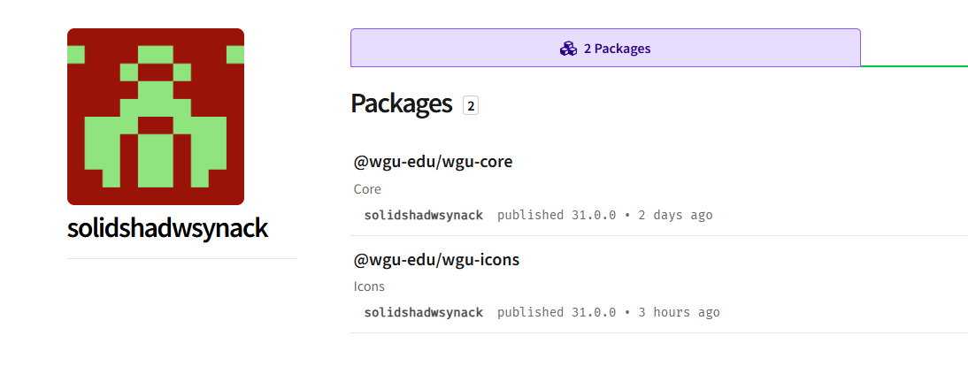 Creator's packages on NPM